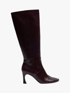 Ботфорты Halton Knee с кожаным мысом и каблуком Russell & Bromley, Purple