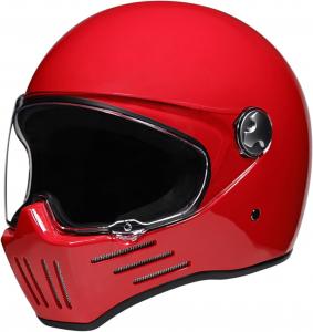 Шлем винтажный Woljay VT-728, красный