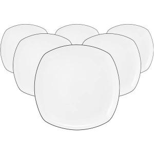 Обеденная тарелка Seltmann Weiden Lido Black Line 6 шт, 27x27x27 см, белый