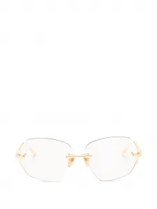 Очки в безободковой оправе Dita, золотой