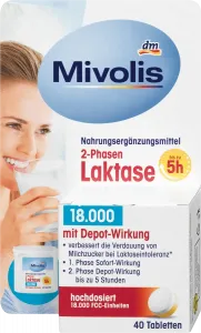 Лактаза 18000 2-фазные таблетки 40 шт 40 шт Mivolis