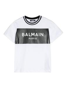 Balmain Kids футболка из хлопка с логотипом, белый