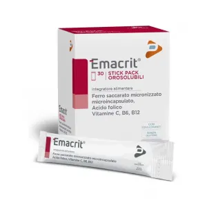 Emacrit Железодобавка 30 растворимых в ротовых палочках