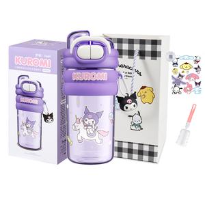 Sanrio Kuromi, пластиковый стаканчик, очаровательный и универсальный девичий сердечки фиолетовый 650ml