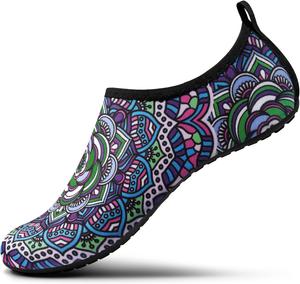 Водные туфли SEEKWAY для женщин и мужчин, взрослые, быстросохнущие акваноски, босоножки с противоскользящей подошвой для пляжа, плавания, реки, бассейна, озера, серфинга, черные SK002(U)