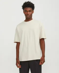 Мужская однотонная футболка с короткими рукавами и круглым вырезом Jack & Jones, бежевый