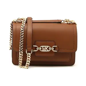 Кожаная сумка-мессенджер вереск Michael Kors, коричневый