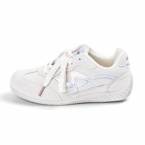 Женские модные повседневные туфли HUANQIU, бежевый серебро