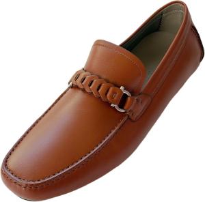 Лоферы Ferragamo Stuart Gancini из коричневой кожи для мужчин