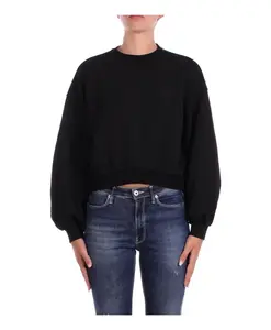 Черный пуловер с логотипом спереди Pinko, черный