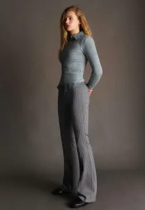 Расклешенные брюки Bershka, Mottled Dark Grey