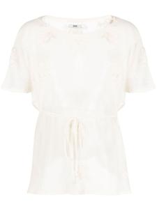 Футболка с вышивкой BODE, бежевый