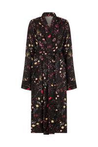 Lily and lionel Длинный халат 'Corina' в черном цвете