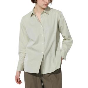 Хлопчатобумажная рубашка UNIQLO, зеленый
