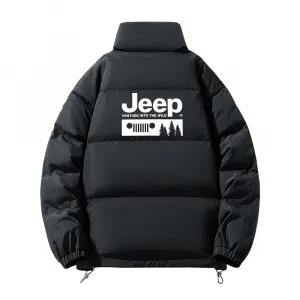 Пуховик Unisex Stand Collar Thickened Jeep, p744mwm155-1 темно-серый