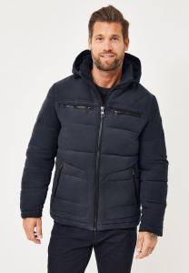 Куртка Redpoint REGULAR FIT IN WILDLEDEROPTIK MIT KAPUZE, Navy/Dark Blue