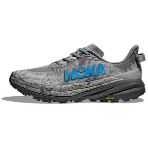 SPEEDGOAT 6 Антискользящие износостойкие низкие кроссовки для бега мужские серые HOKA ONE ONE, Galaxy Gray/Hoga Blue