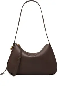 Сумка на плечо с молнией Tory Burch, коричневый