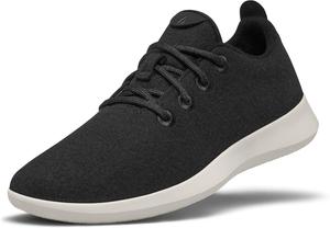Мужские кроссовки Allbirds Wool Runner, повседневные кроссовки, машинная стирка, сделаны из натуральных материалов, черный/кремовый