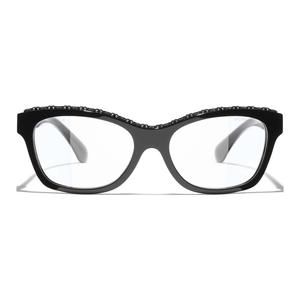 CHANEL Ацетатные очки в форме бабочки унисекс черные, Black