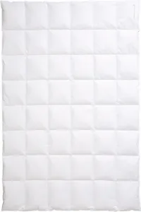 Пуховое одеяло Centa-Star "Nordic", нормальное, наполнитель 90% пух, 10% перо, чехол 100% хлопок, (1 шт.), качественный натуральный продукт с отличным теплом 155х220 см, белый