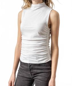 Белая майка с ложным воротником-стойкой Lilla P