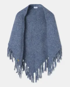 Шаль с острым краем и бахромой Tintoretto, синий