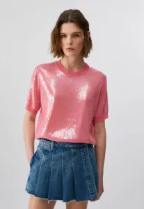 Футболка с принтом из пайеток Liu Jo, Pink