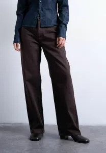 Джинсы свободного кроя tscolumn со средней посадкой и гешниттеном Topshop, Brown Denim