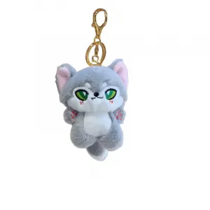 Очаровательные мягкие и милые маленькие куклы лис плюшевый кулон 10см высота Handsome, серый