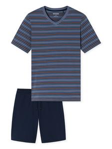 Schiesser Повседневная пижама для сна сине-серого цвета