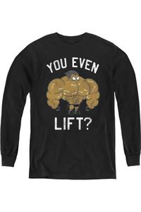 Футболка с длинным рукавом Teen Titans Go You Lift для подростков Gildan, черный