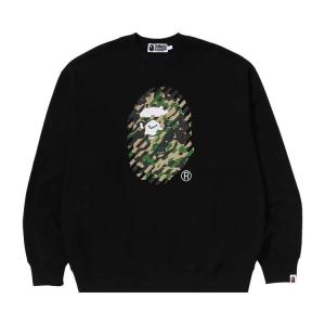 Толстовка BAPE ABC Camo Ape Head Relaxed Fit Crewneck Sweatshirt, Black