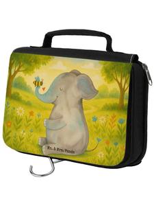 Mr. & Mrs. Panda Косметичка с изображением слона и пчелы, без слогана, белого цвета