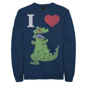 Мужской свитшот Nickelodeon RugRats I Love Reptar Licensed Character, синий