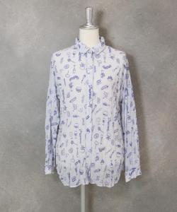 Блузка с принтом по всей поверхности