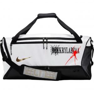 Nike Тканевая дорожная сумка унисекс переливающаяся черно-белая, Spider Letter