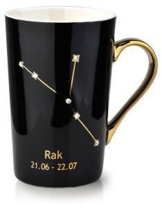 Кружка Mondex ZODIAK, 9x14x9 см, глянцевый черный