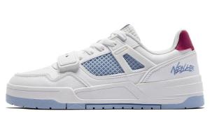 Кеды, скейтборд обувь женская низкая белый/фиолетовый Qiaodan