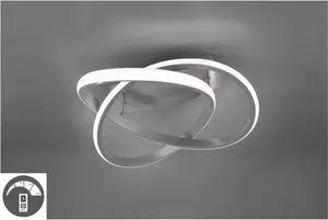 Светильник потолочный Trio Leuchten Mira, nickelfarben / weiß