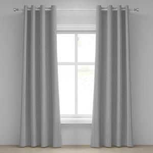 Штора Abakuhaus Modern 2er-Set, полиэстер - белый/черный - высота: 245 см