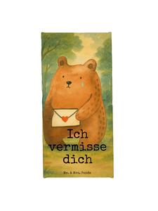 Mr. & Mrs. Panda Банное полотенце с изображением медведя и надписью пастельно-голубого цвета