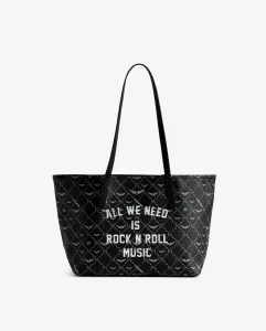 Большая кожаная сумка Z Shopper Zadig & Voltaire, черный