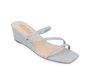 Сандалии Journee Collection Takarah на танкетке, бледно-голубой