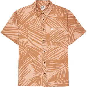 Рубашка с коротким рукавом Quiksilver Forkhill, коричневый