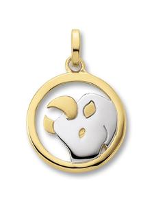 ONE ELEMENT Кулон со знаком зодиака Телец из желтого золота 333 пробы