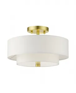 Полупотолочный светильник Meridian 2 Livex, золотистый тон