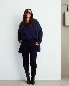 Длинный женский однотонный кардиган Couchel, синий