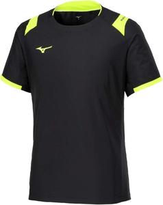 Волейбольная футболка BASIC с коротким рукавом Piste V2MEB530, унисекс Mizuno, черный/желтый