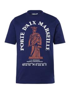 Футболка с короткими рукавами темно-синего цвета Men Plus